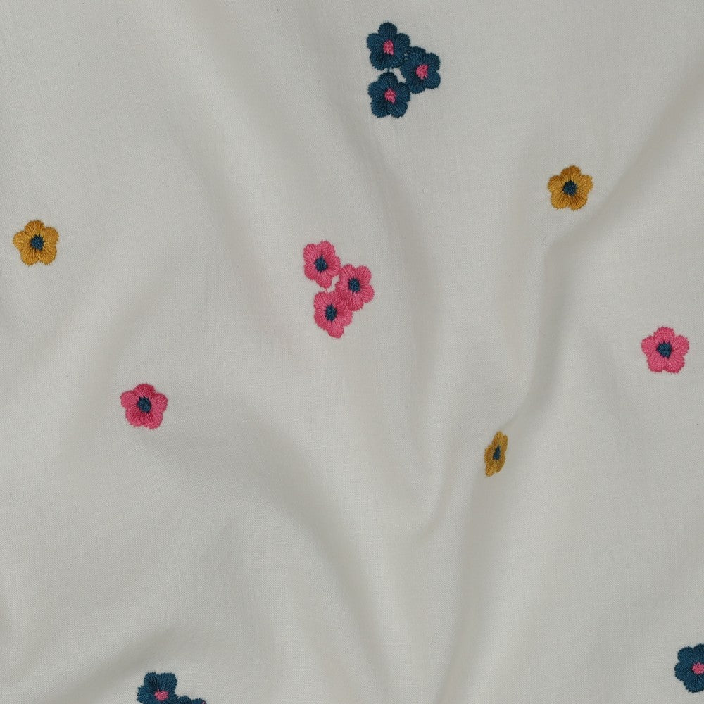 Baumwolle Voile bestickt Blumen