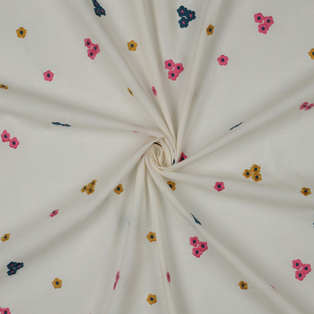 Baumwolle Voile bestickt Blumen