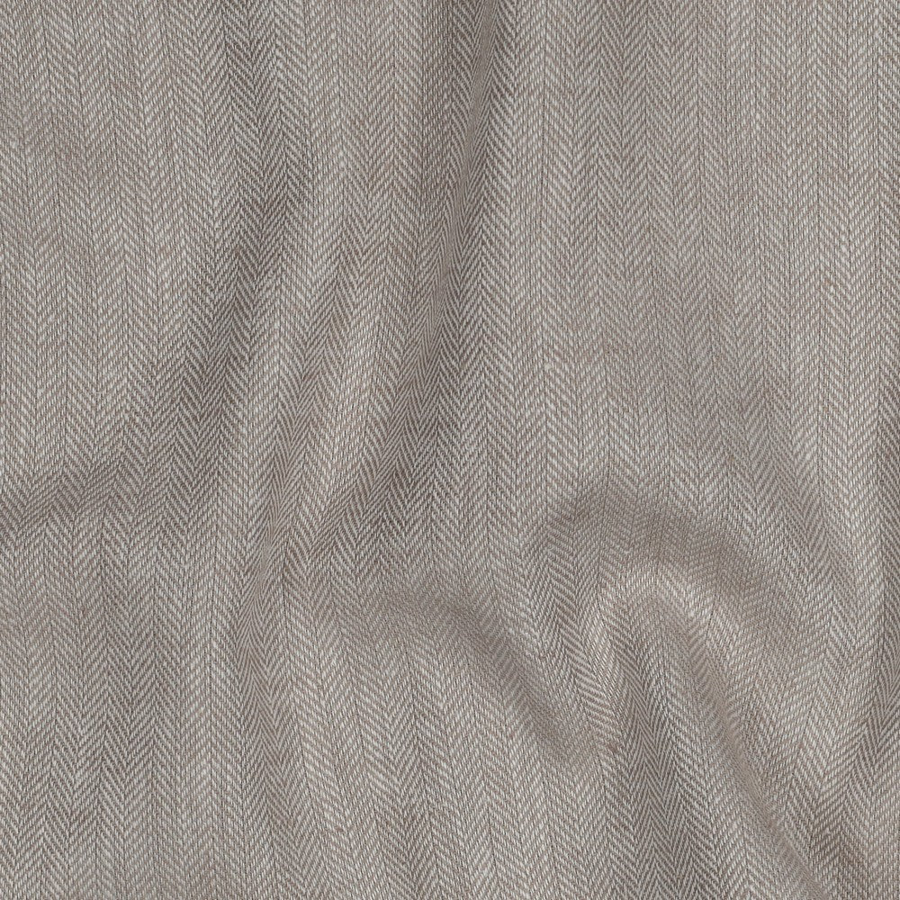 Leinen Baumwolle Fischgrät beige