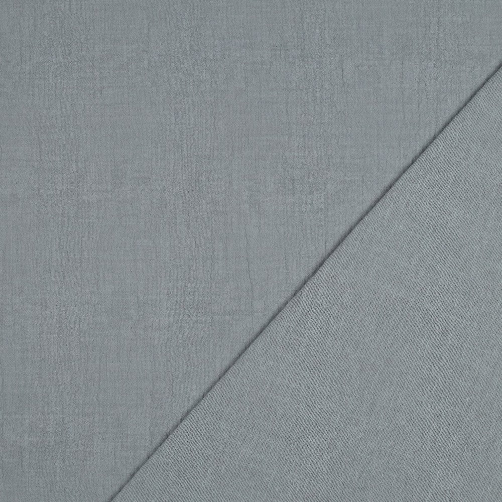 Musselin Slub rauchblau