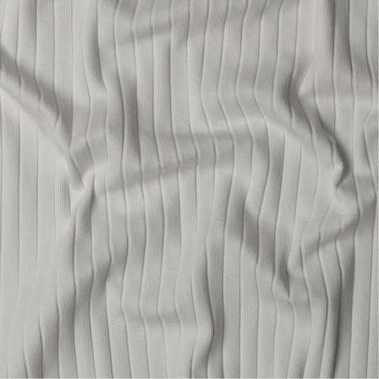 Bald erhältlich - Jersey Rippenjersey uni breit ecru