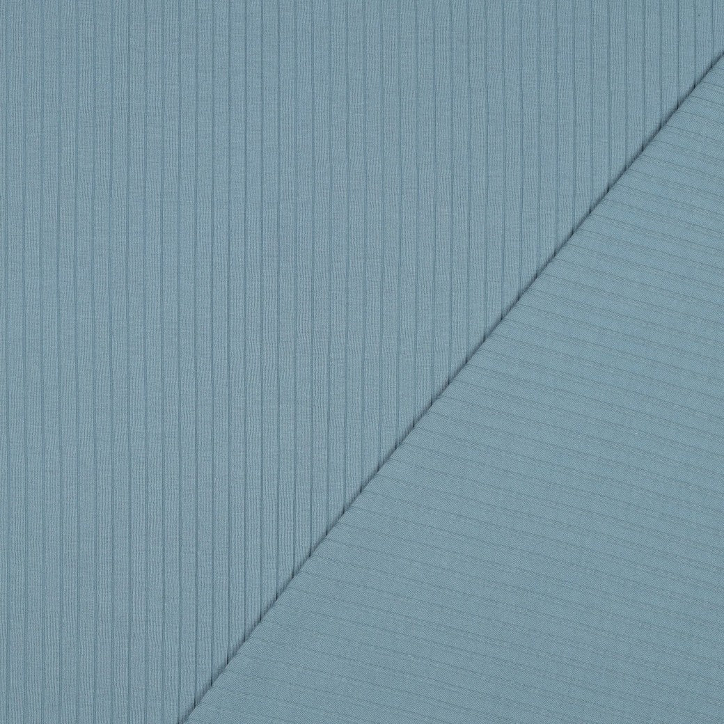 Bald erhältlich - Jersey Rippenjersey uni breit jeansblau