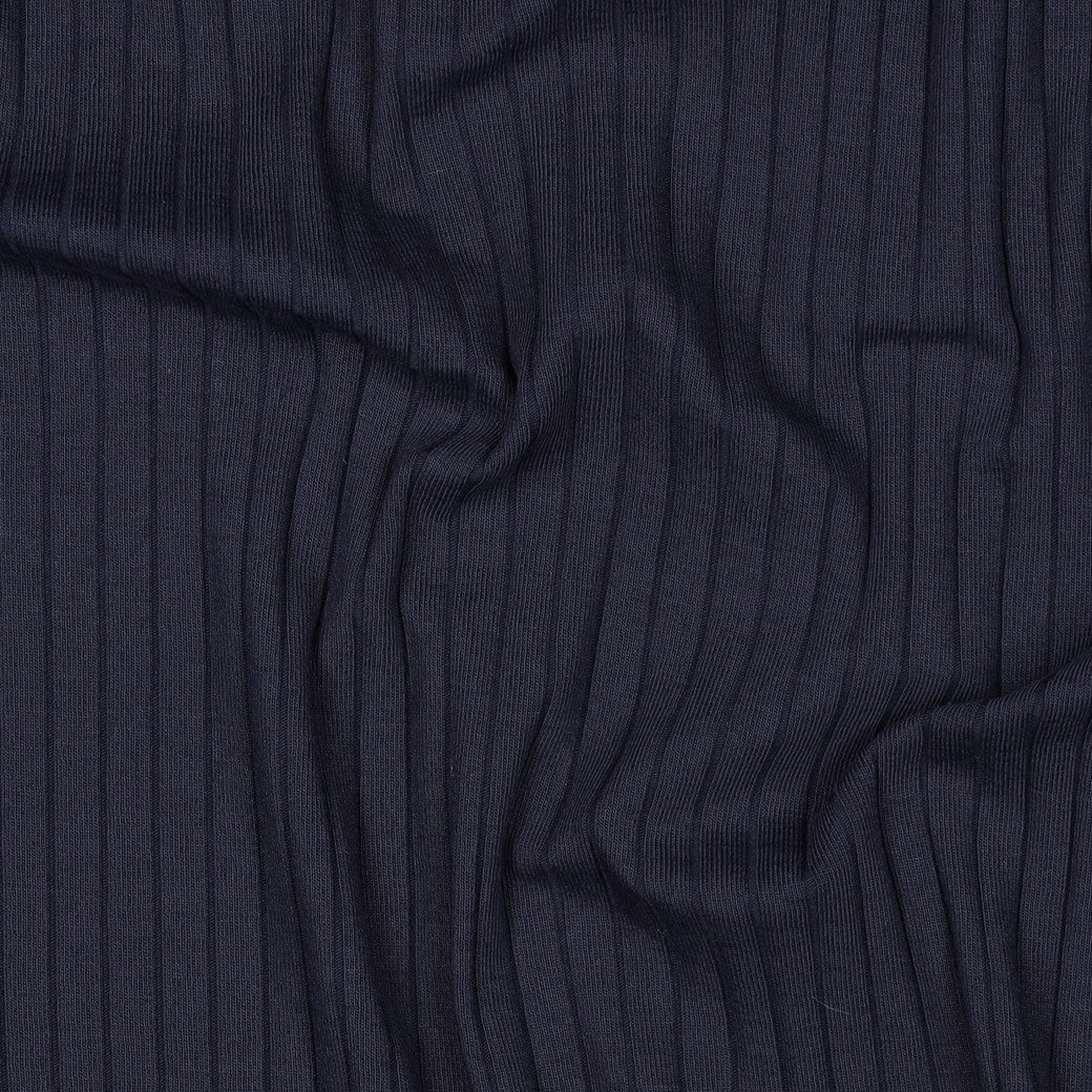 Jersey Rippenjersey uni breit dunkelblau