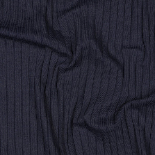 Jersey Rippenjersey uni breit dunkelblau