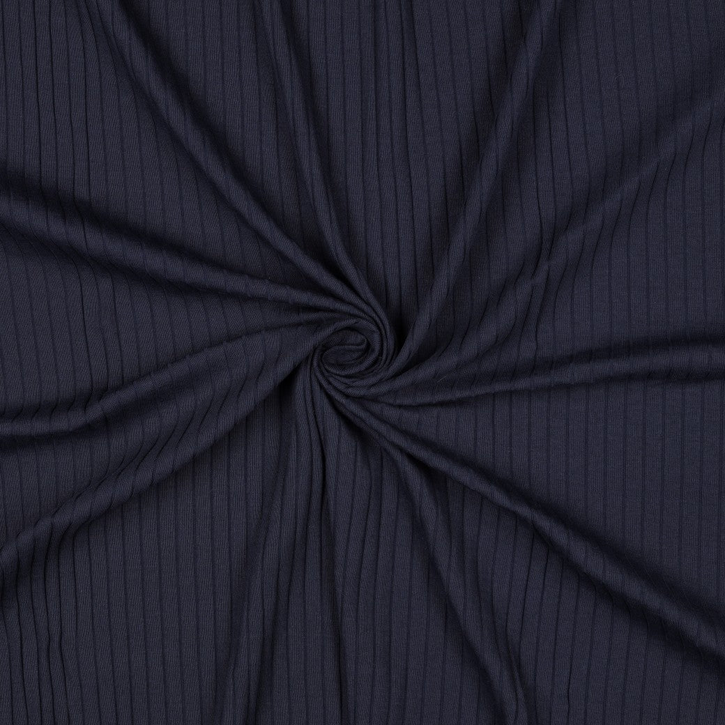 Jersey Rippenjersey uni breit dunkelblau