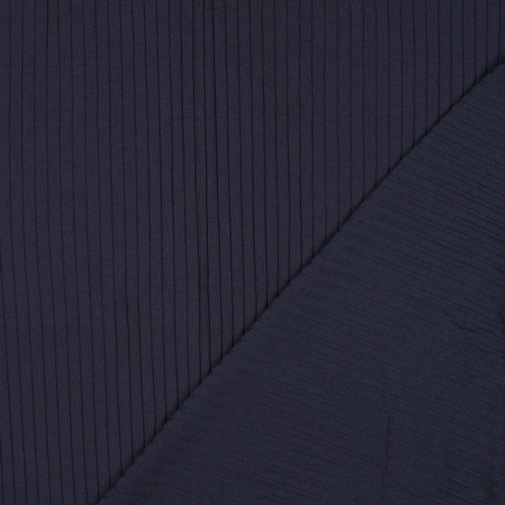 Jersey Rippenjersey uni breit dunkelblau