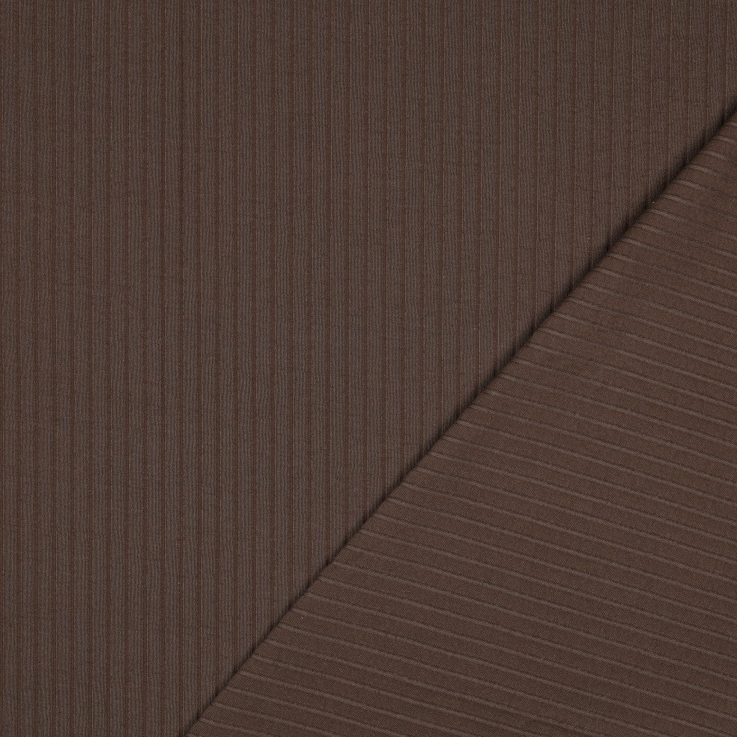 Jersey Rippenjersey uni breit braun