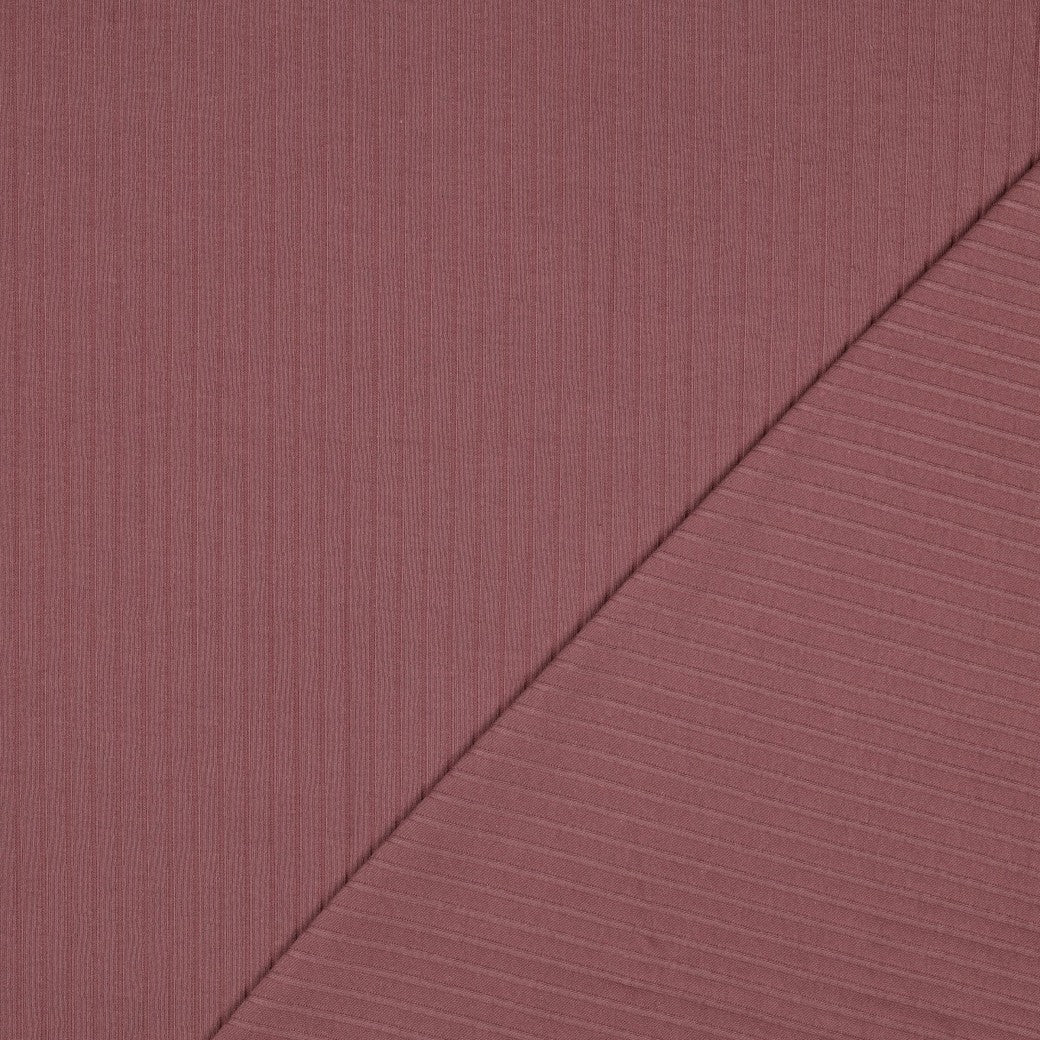 Jersey Rippenjersey uni breit dunkel mauve
