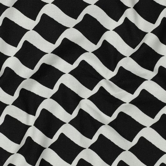 Canvas Abstract Wellen schwarz weiß