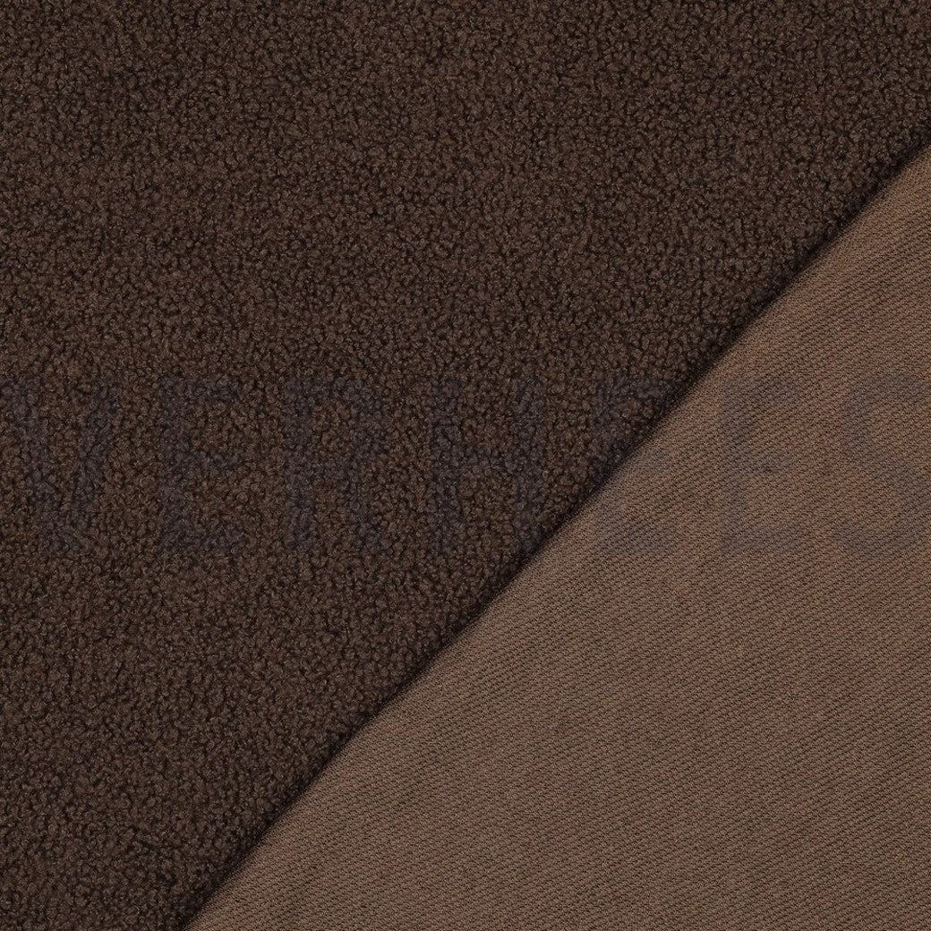 Teddystoff Plüsch dark brown