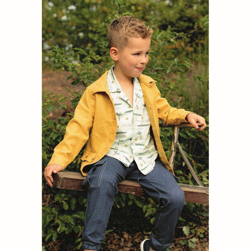 Leinen washed indigo blau