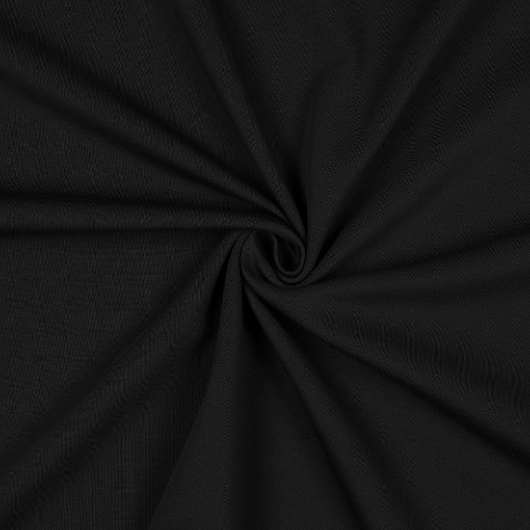 Interlock Jersey Baumwolle schwarz