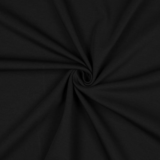 Interlock Jersey Baumwolle schwarz