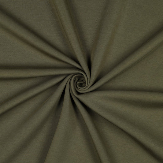 Interlock Jersey Baumwolle army grün