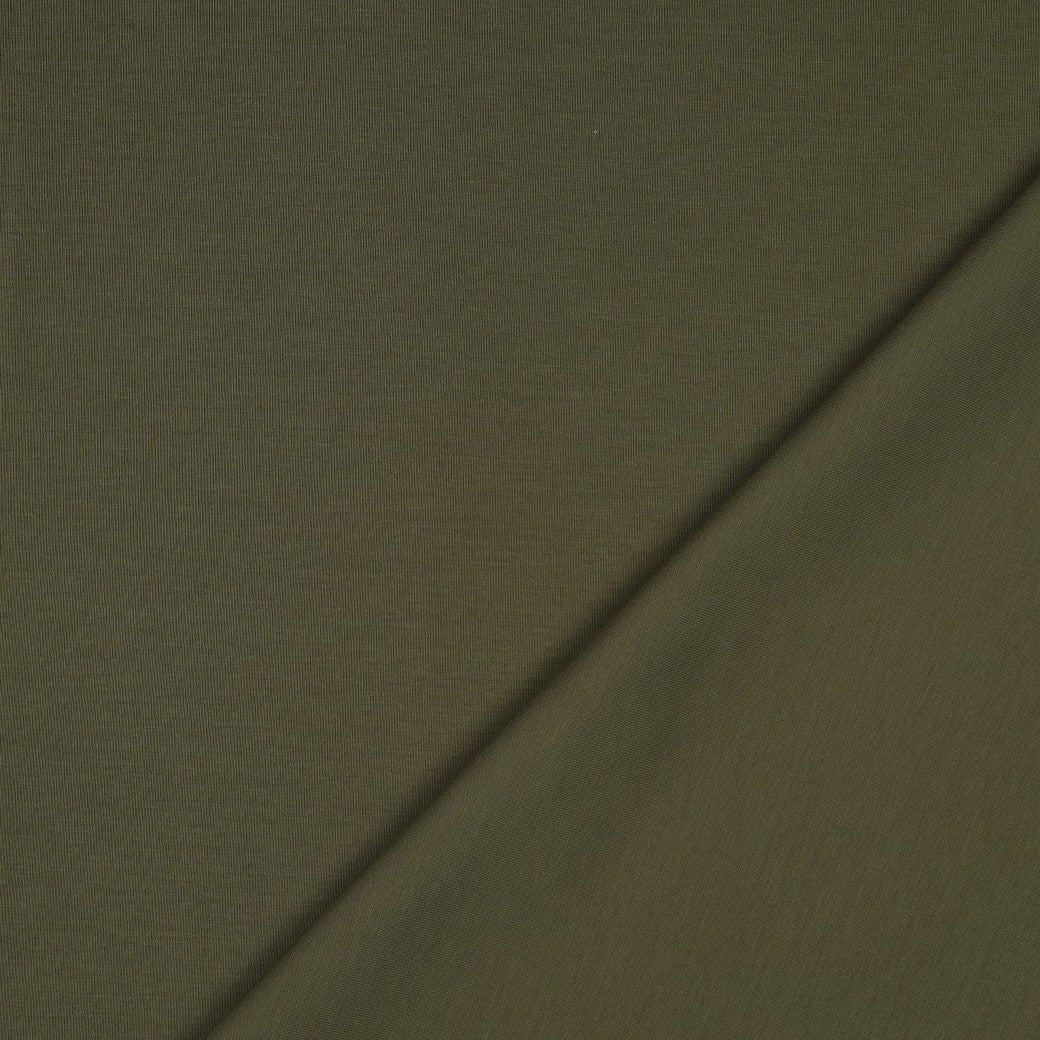 Interlock Jersey Baumwolle army grün