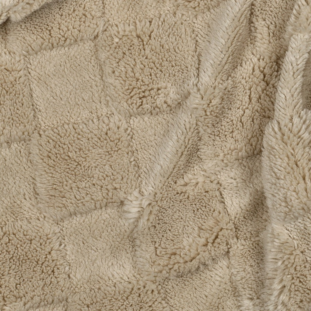 Bald erhätlich - Fleece Jacquard Karos Check ecru