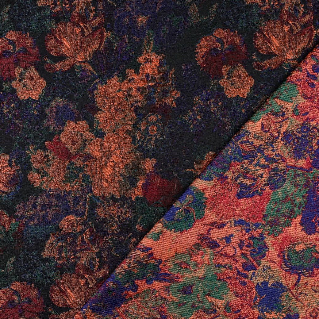Jacquard Blumen mehrfarbit - Poppy Magazin