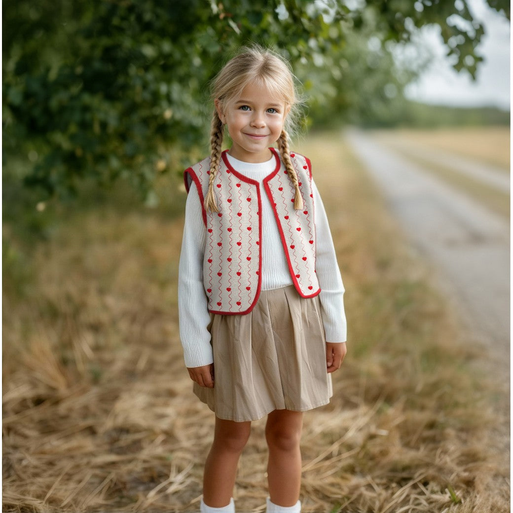 Bald erhältlich - Musselin Stepper Herzen natural