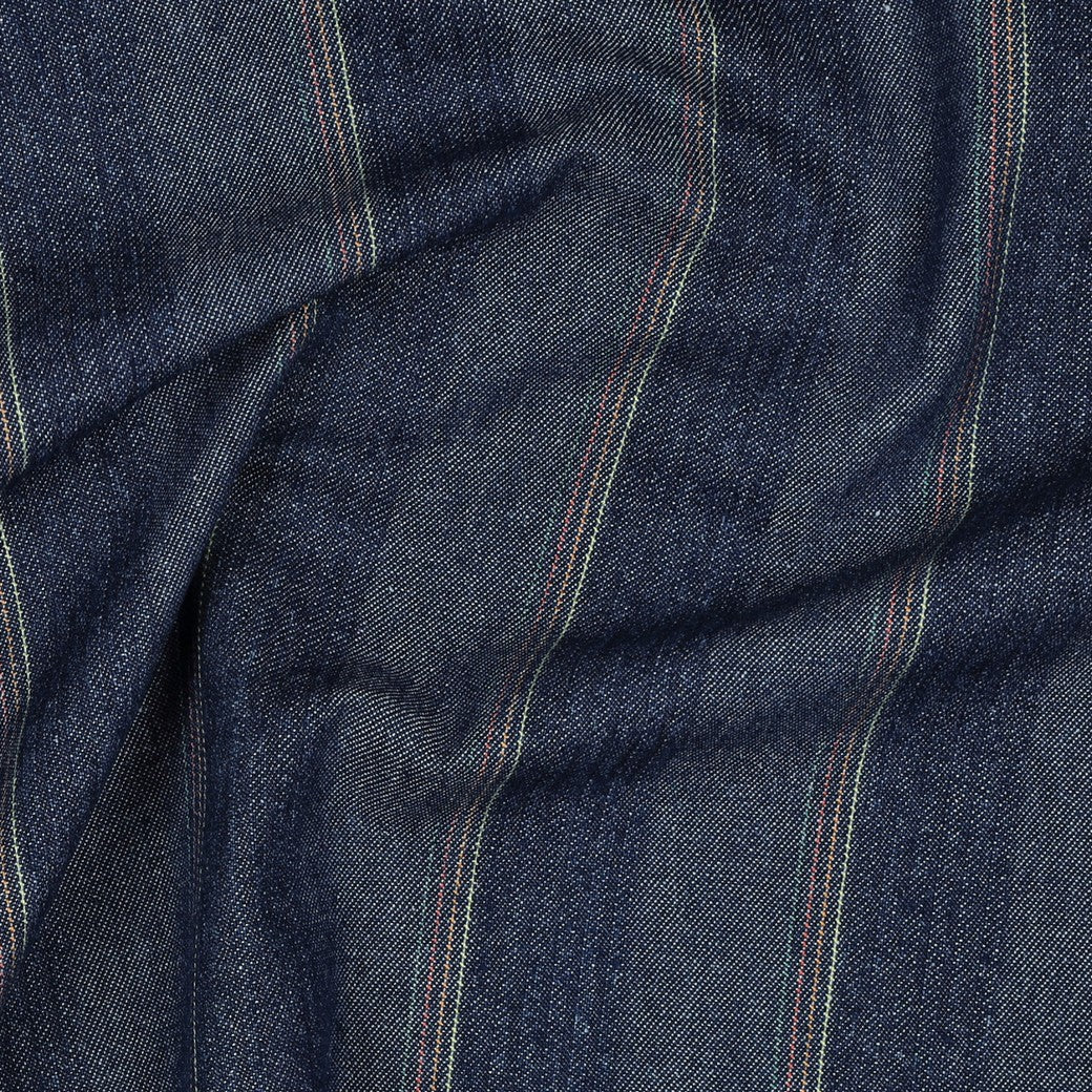 Jeans Denim Streifen neon blau