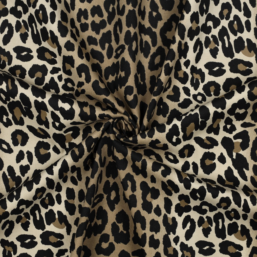 Baumwolle Twill Stretch Animalprint Leo - Poppy Magazin