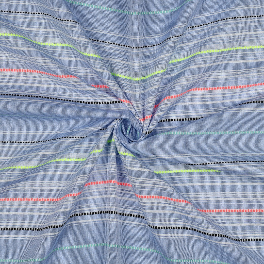 Bald erhältlich - Baumwolle garngefärbt Streifen neon jeans