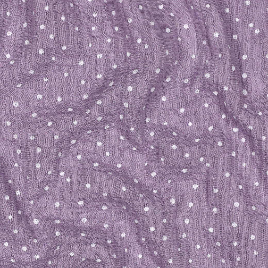 Musselin kleine Punkte alt mauve