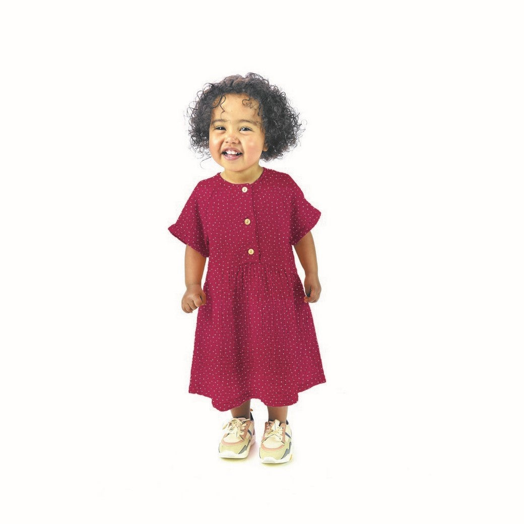 Musselin kleine Punkte alt mauve