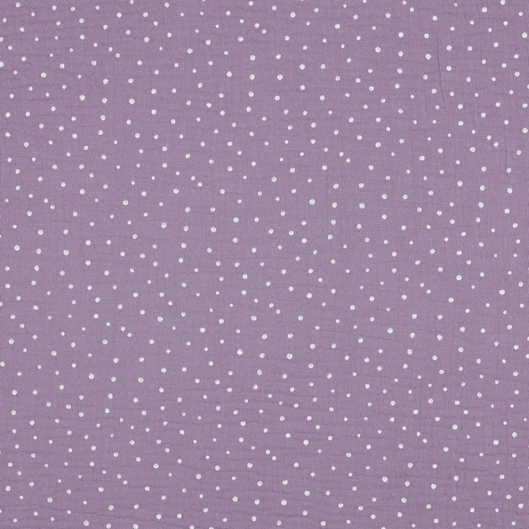 Musselin kleine Punkte alt mauve