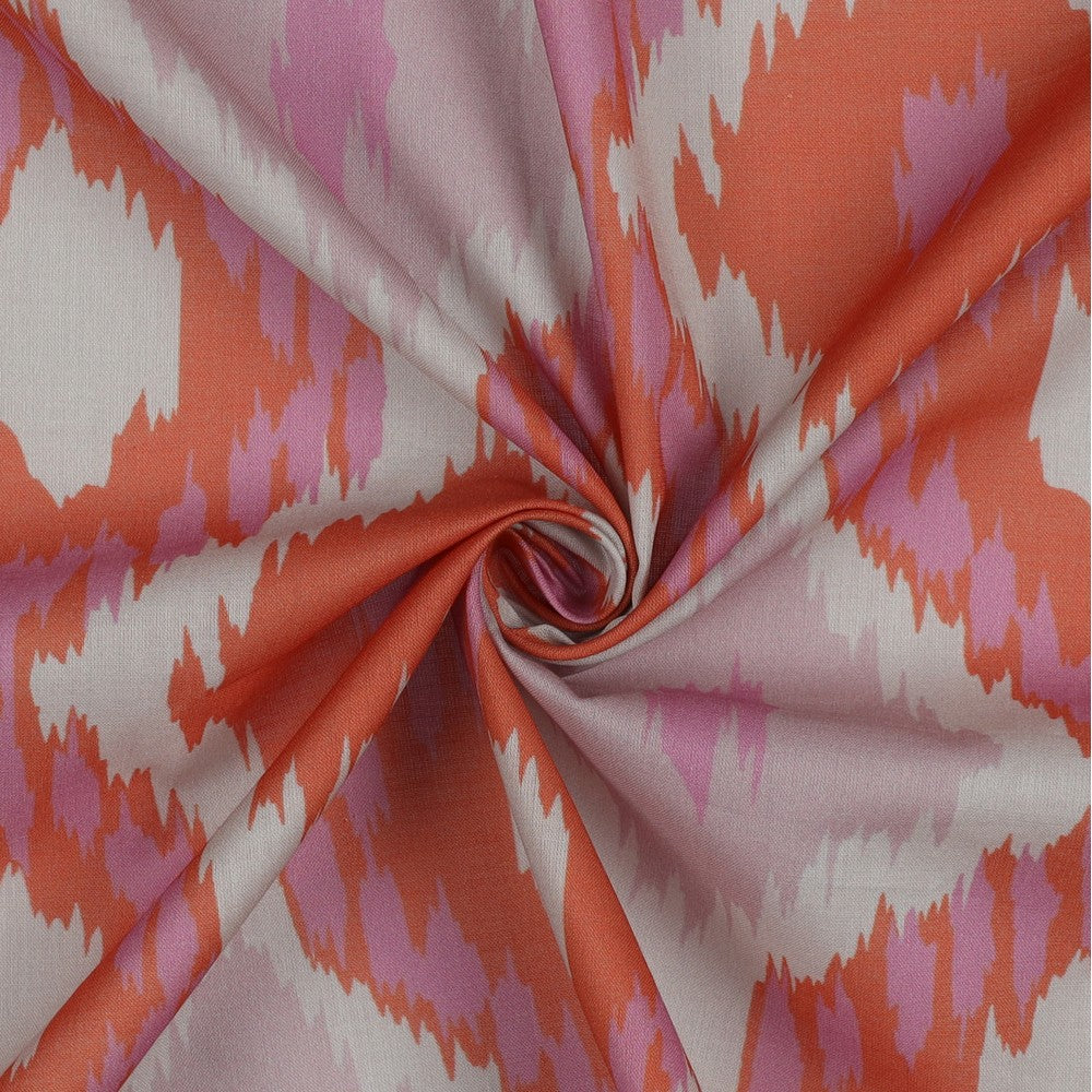 Baumwolle Voile digital ikat pink orange