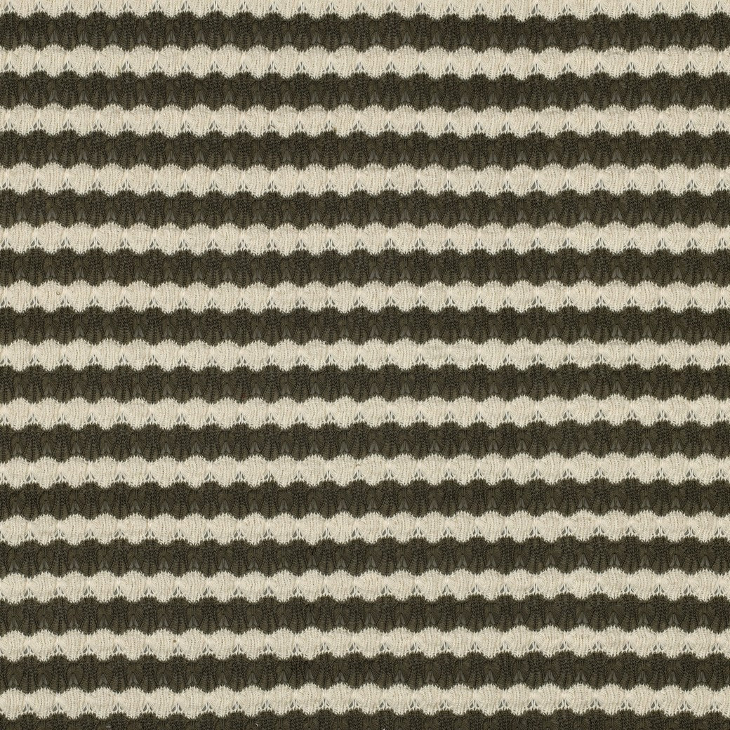 BALD ERHÄLTLICH - Strick Jacquard Streifen olivgrün