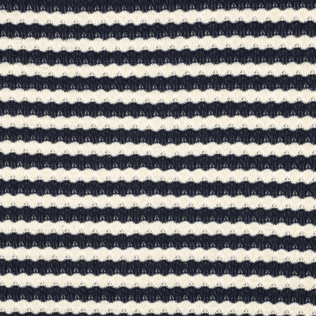 Strick Jacquard Streifen dunkelblau