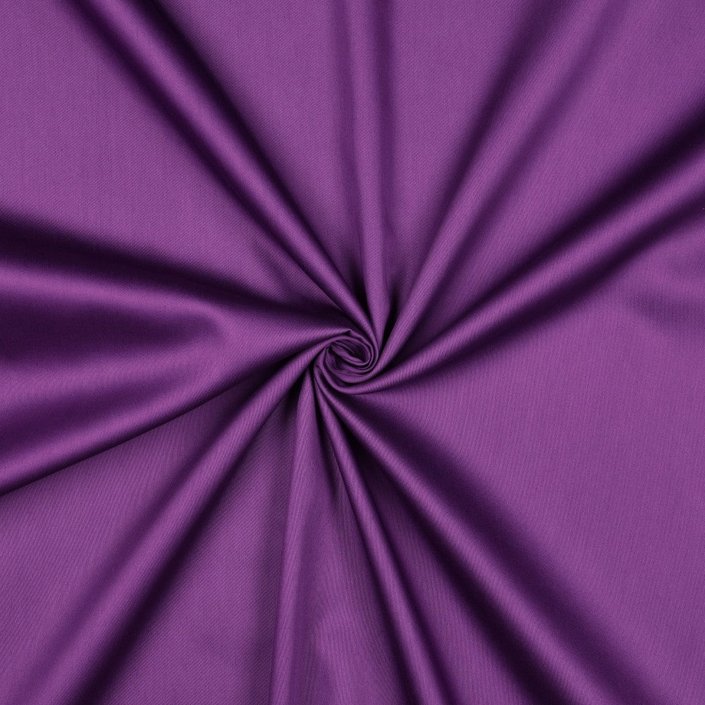 MITTWOCHS-TRALLAFITTI - Baumwollsatin uni dunkel  violett 1m