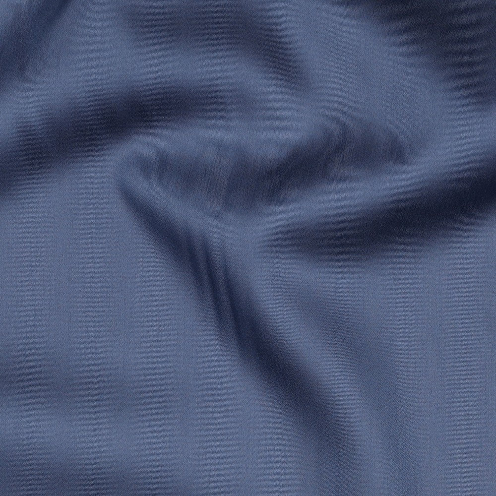 MITTWOCHS-TRALLAFITTI - Baumwollsatin uni mitternachts blau 1m