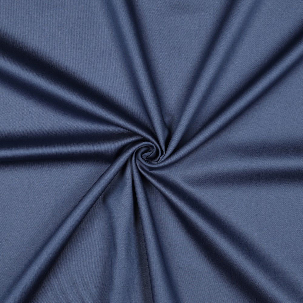 MITTWOCHS-TRALLAFITTI - Baumwollsatin uni mitternachts blau 1m