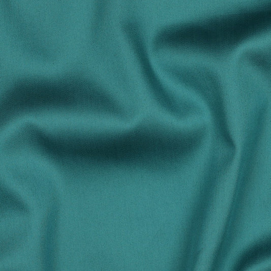 Baumwollsatin uni dark cyan petrol