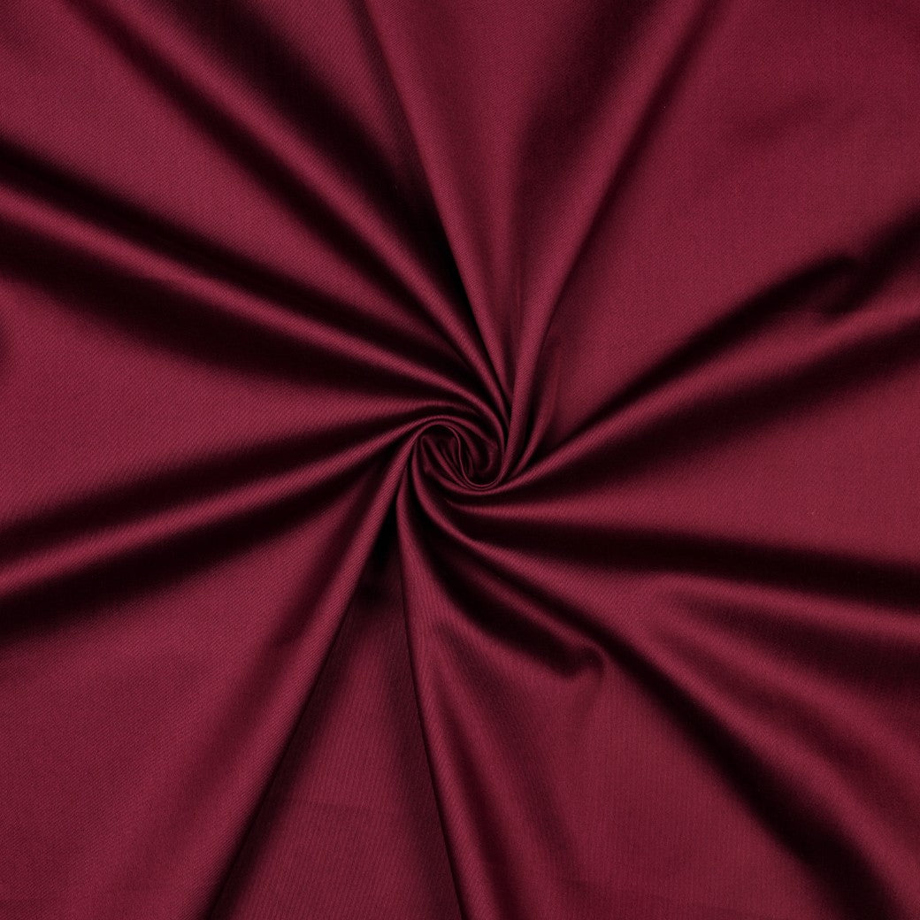 Baumwollsatin uni dunkel bordeaux