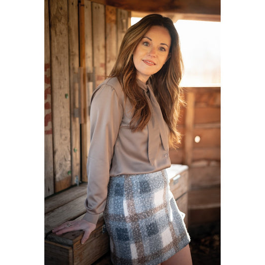 Boucle Karos blau - Poppy Magazin