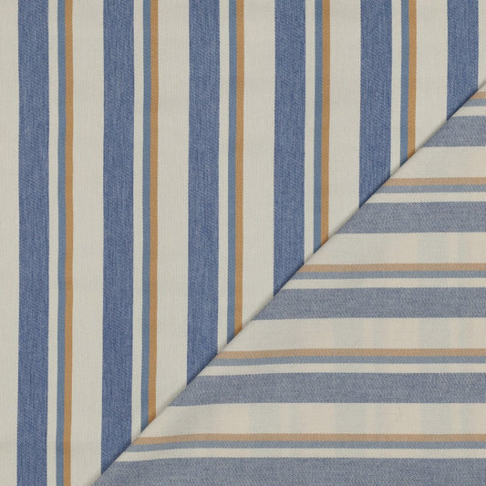 Bald erhältlich - Jeans Denim garngefärbt Streifen kamel ecru