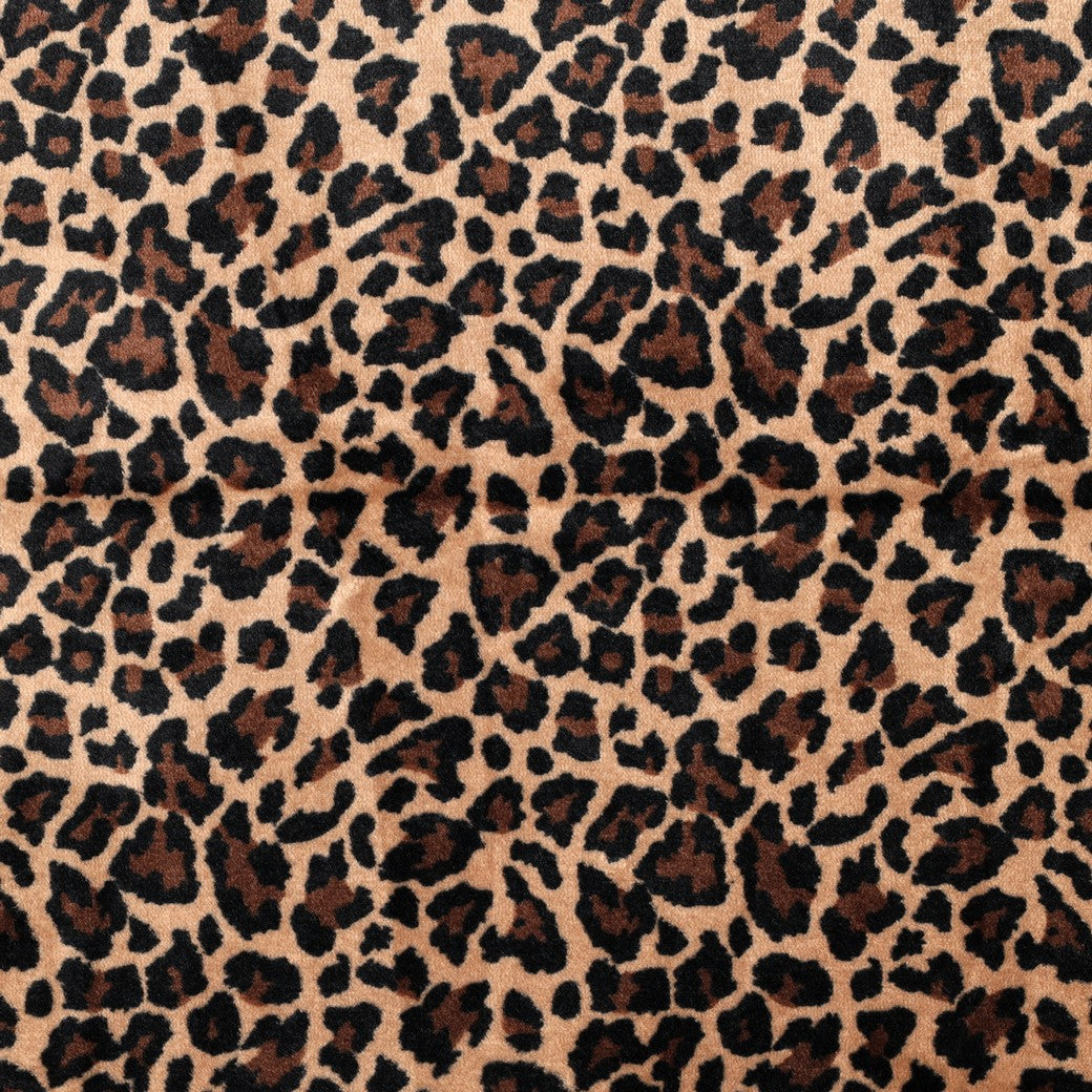 BALD ERHÄLTLICH - Fleece Kuschel Animalprint Leo braun