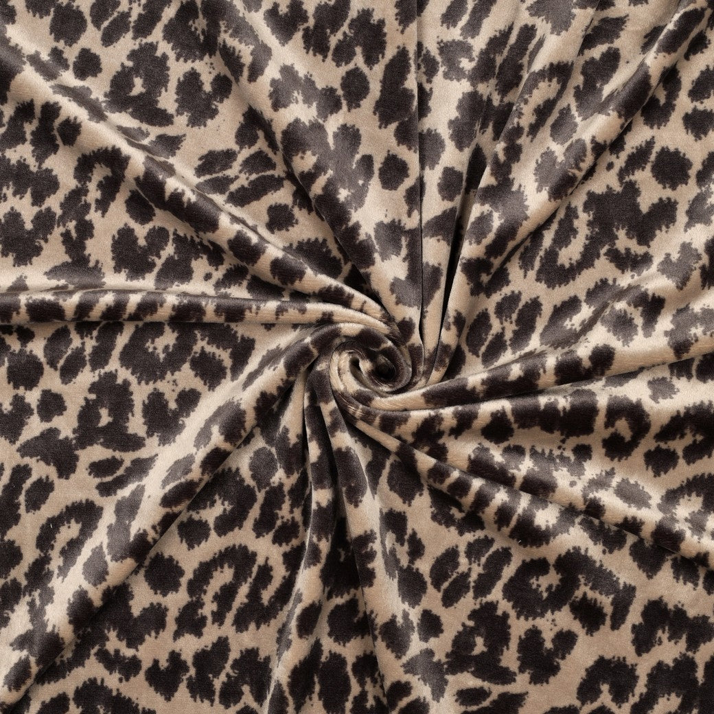 BALD ERHÄLTLICH - Strick superweich animalprint beige