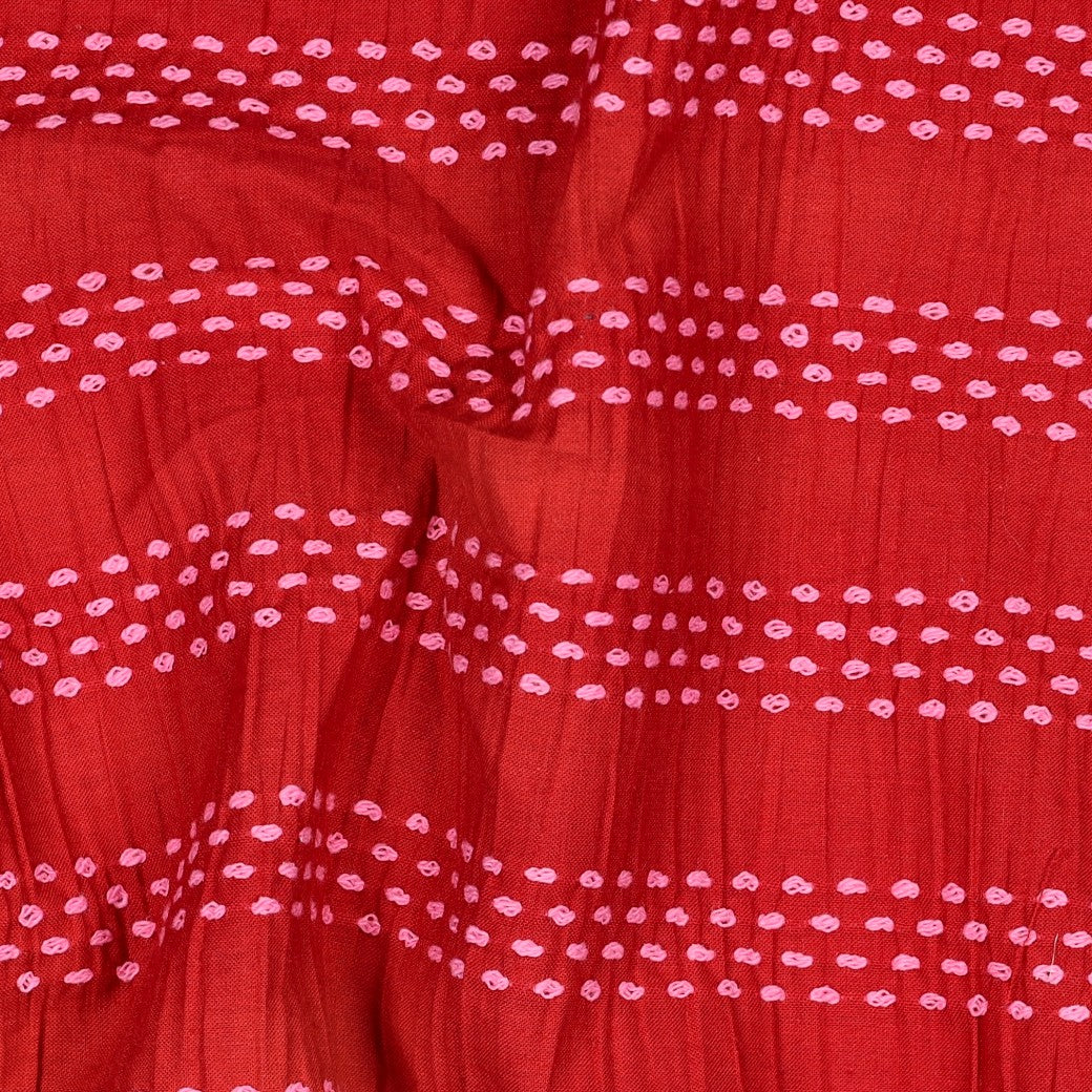 BALD ERHÄLTLICH - Baumwolle dobby Jacquard Streifen rot pink