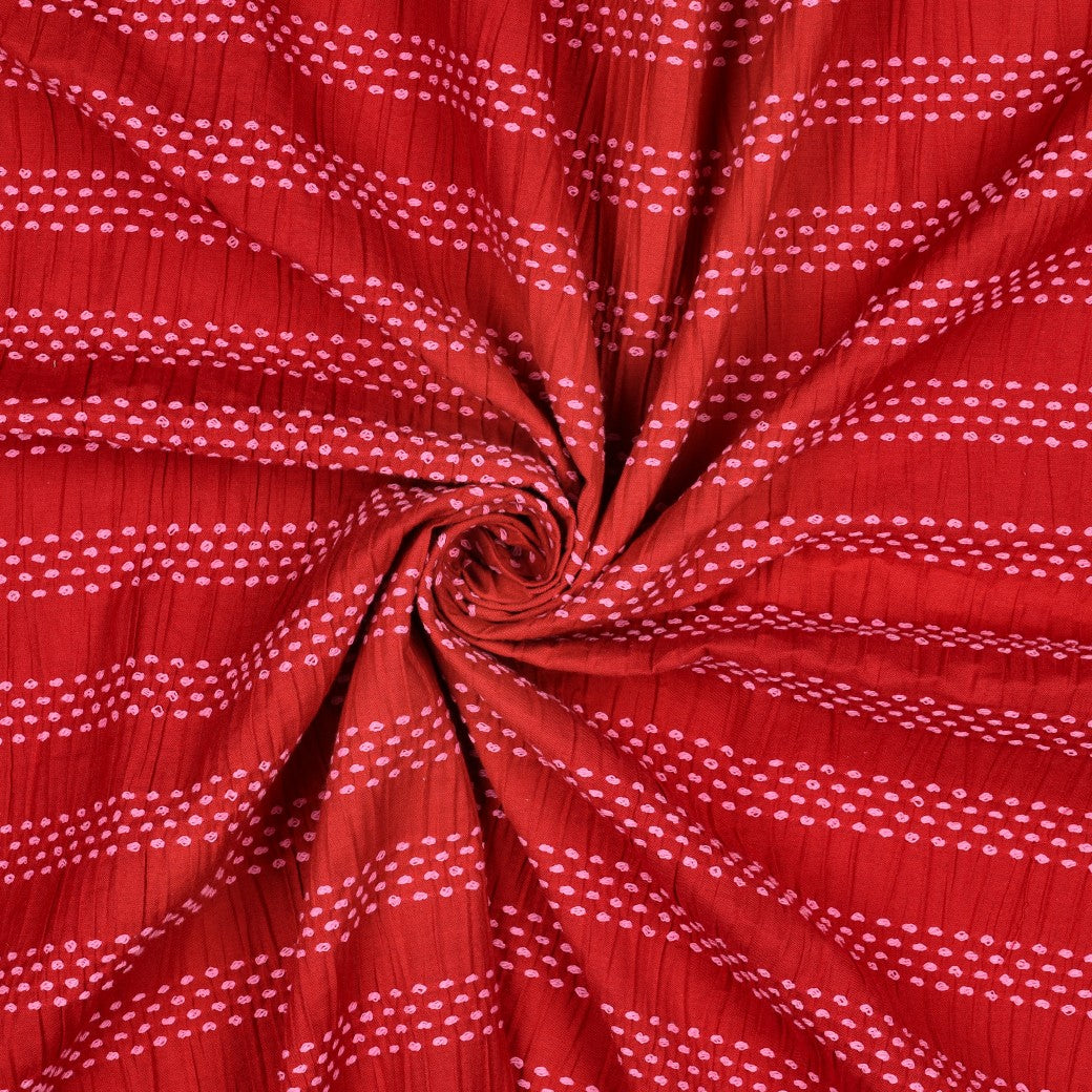 BALD ERHÄLTLICH - Baumwolle dobby Jacquard Streifen rot pink