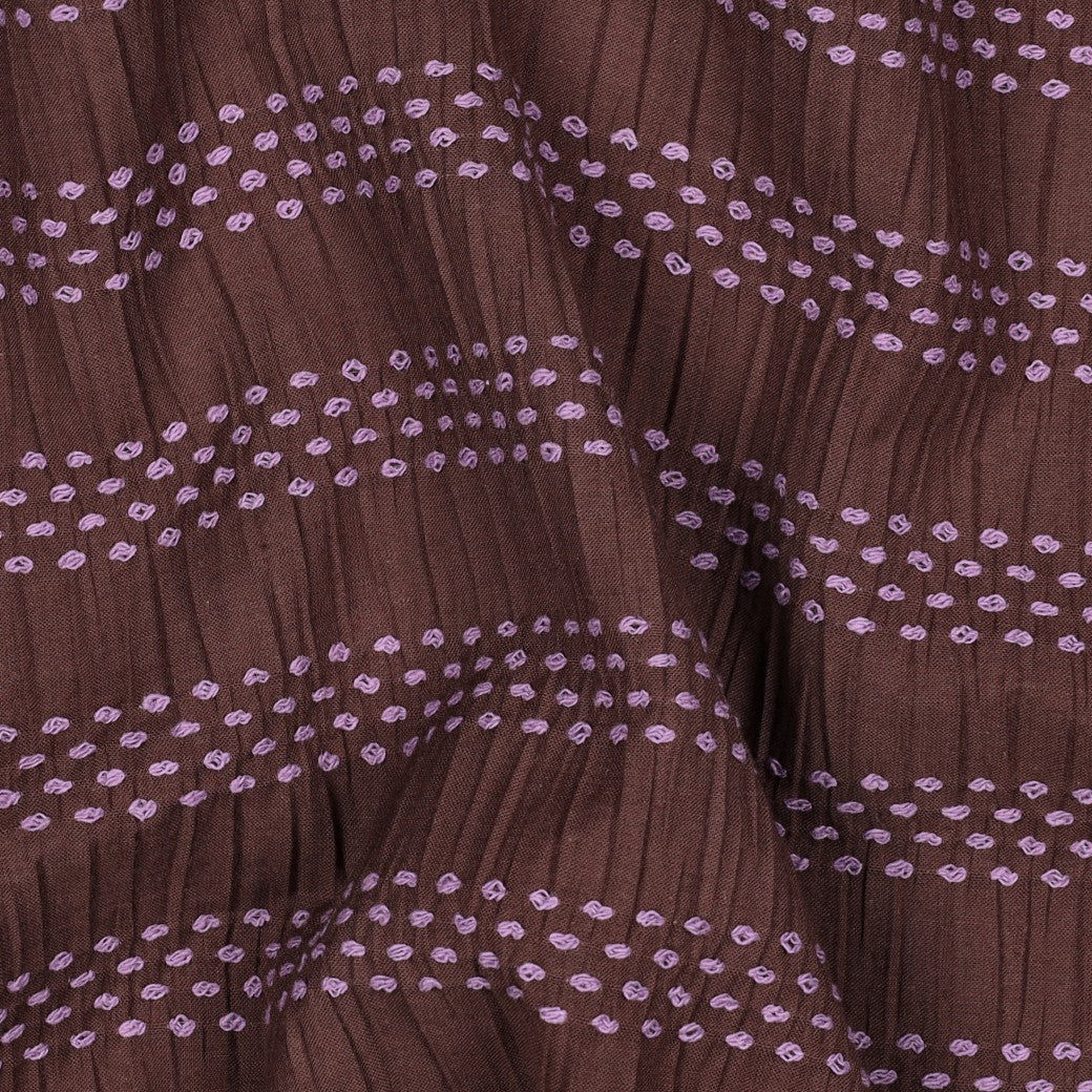 BALD ERHÄLTLICH - Baumwolle dobby Jacquard Streifen braun flieder