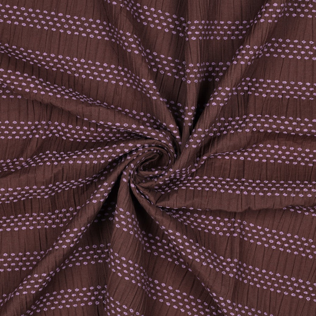 BALD ERHÄLTLICH - Baumwolle dobby Jacquard Streifen braun flieder