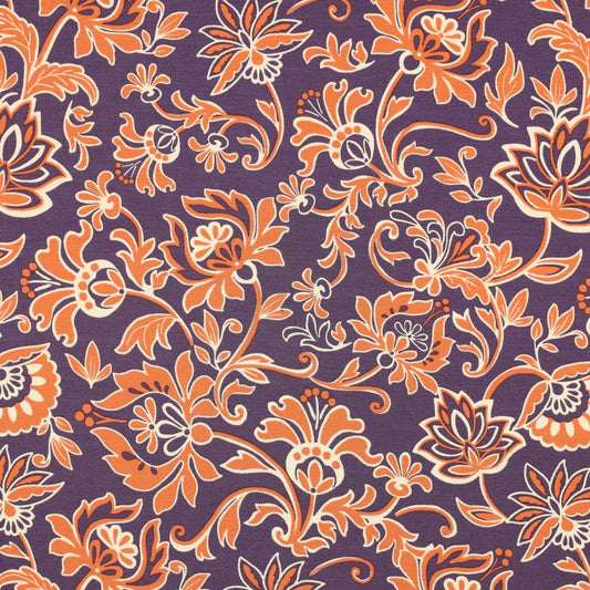 Punta di Roma Paisley Flowers aubergine