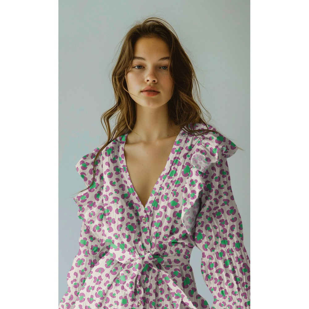Musselin Animal Skin Leo pink