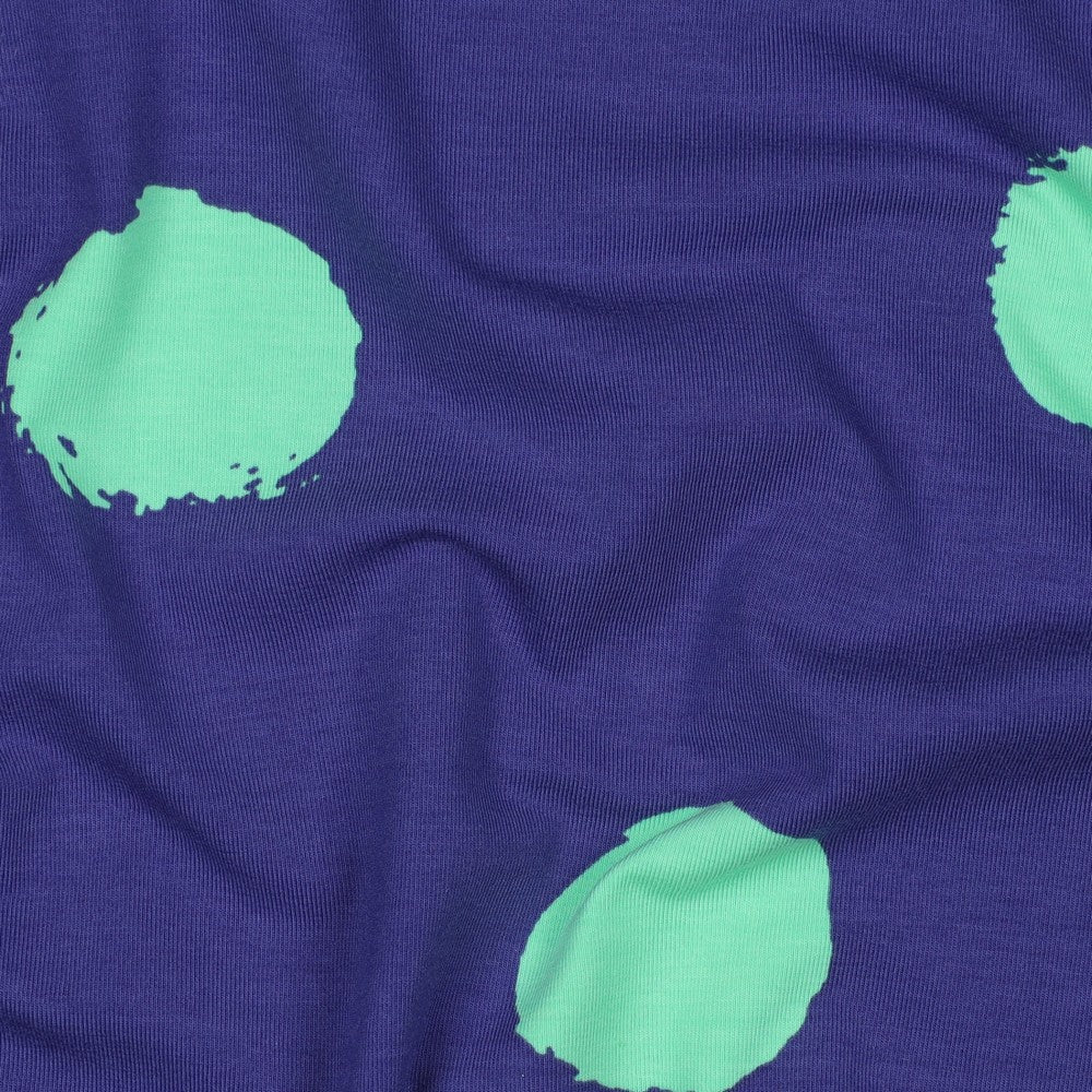 Jersey Big Dots cobalt mint