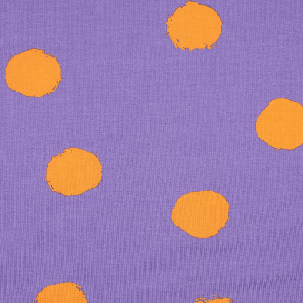 Jersey Big Dots lavender orange