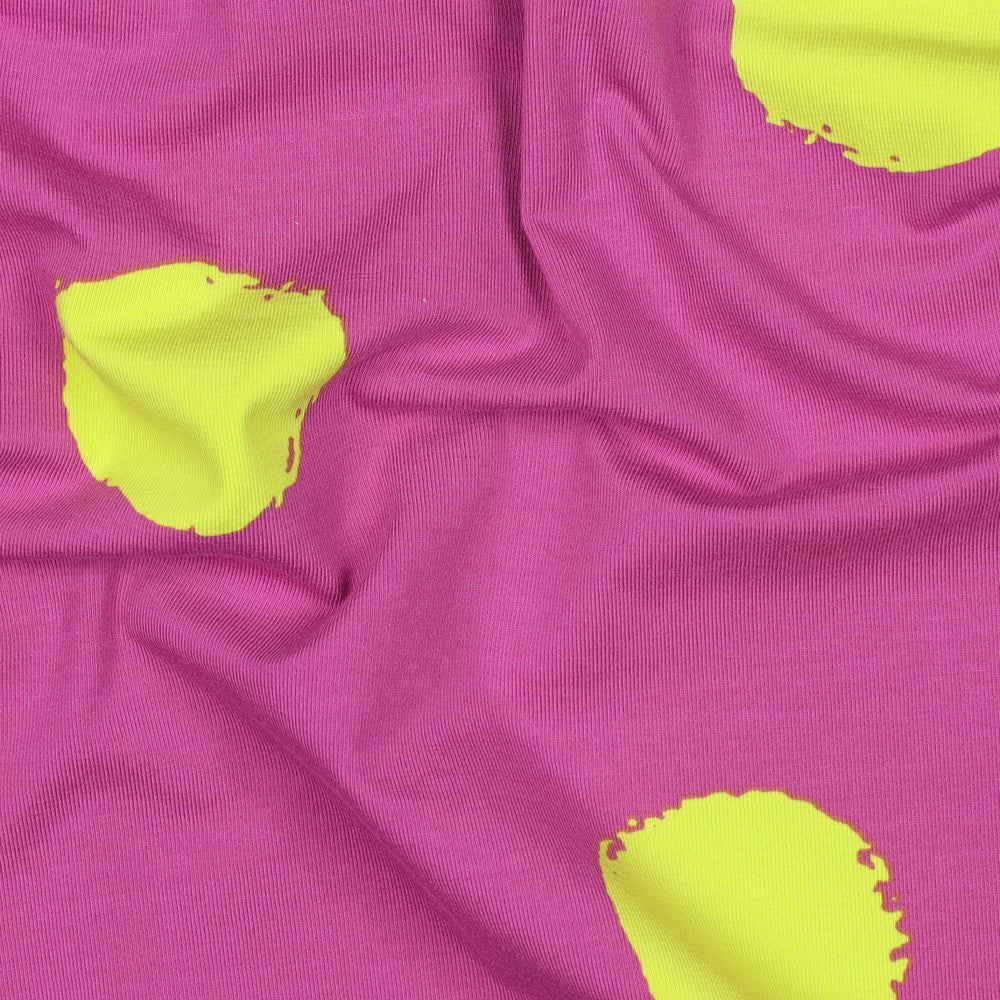 Jersey Big Dots fuchsi lime