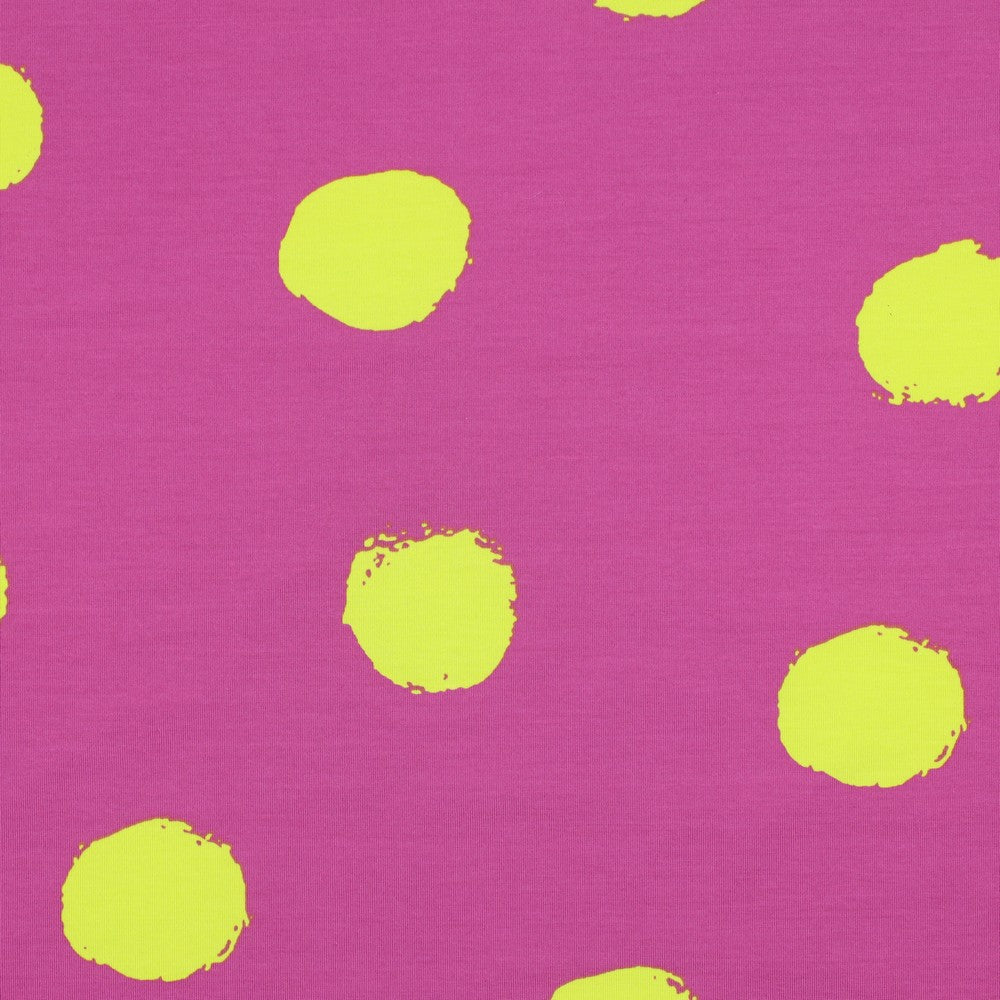 Jersey Big Dots fuchsi lime